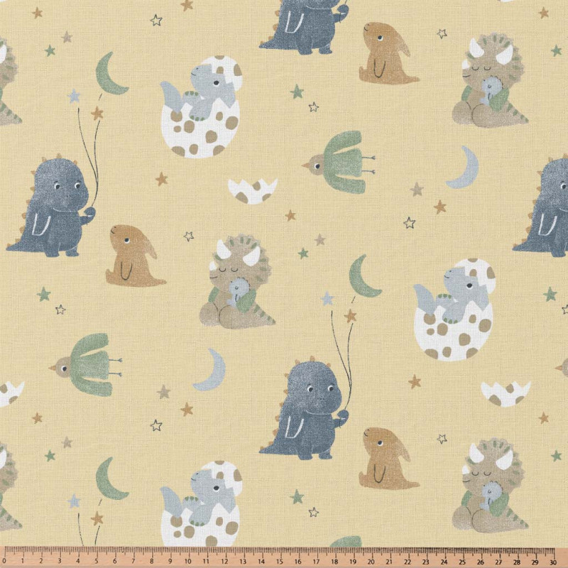 Printed Cotton AMAGARA Beige / Green